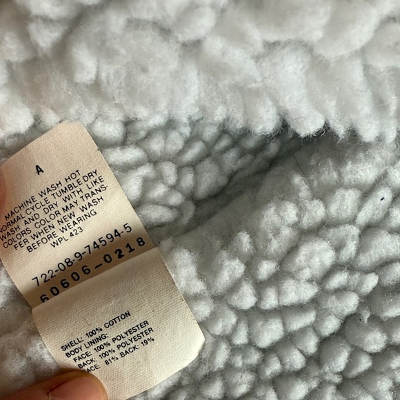 Levi's VINTAGE AND RARE - 70–80 Classic Blue Denim Vest with Sherpa Lining XL - Picture 7 of 10